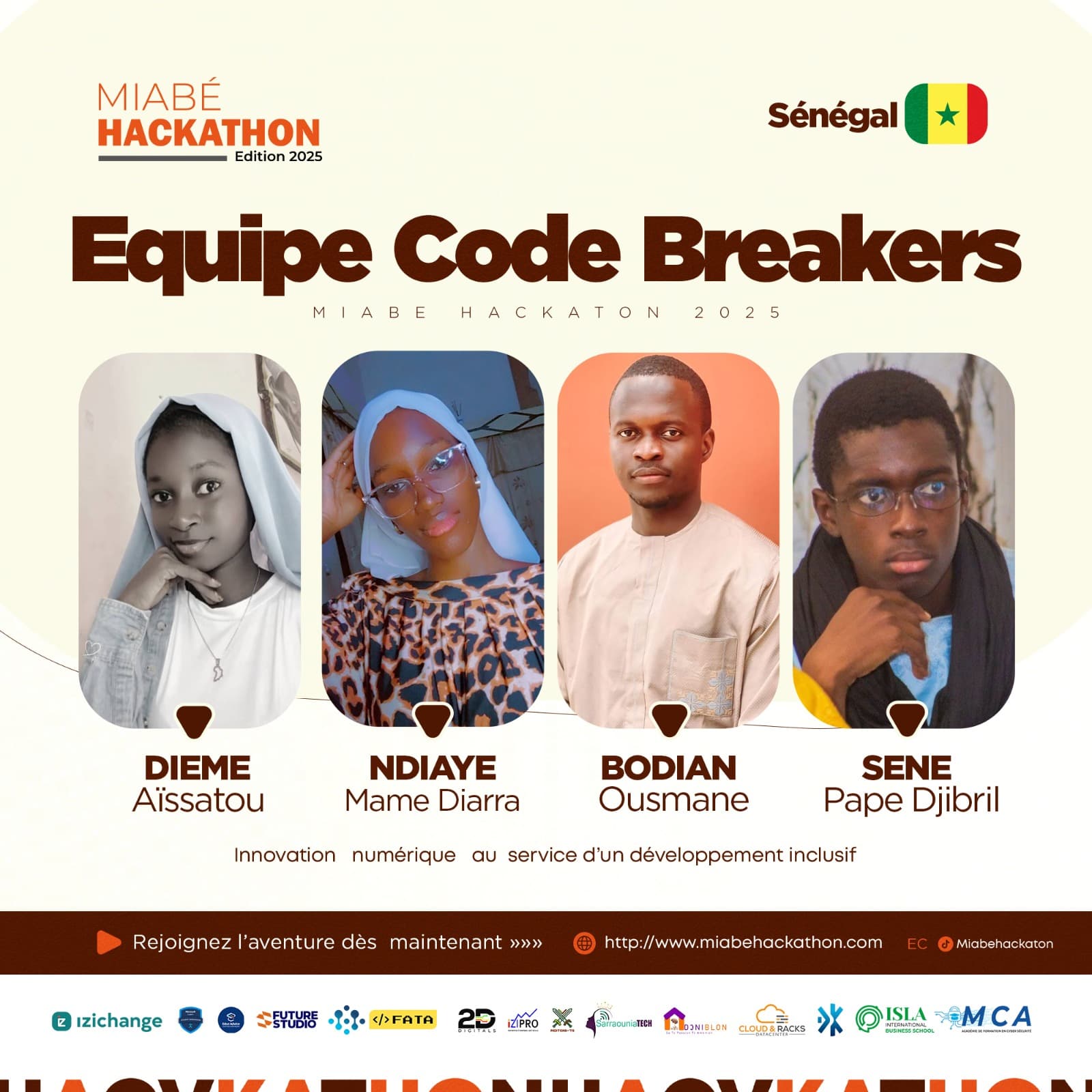 L'équipe Code Breakers au Hackathon MIABE 2025